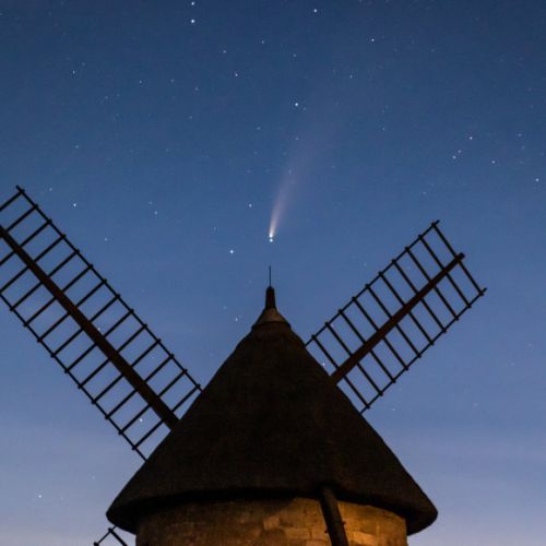 La comète Néowise. Moulin d'Hauville